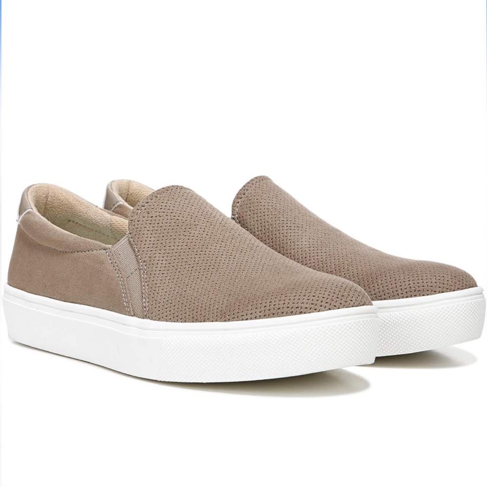 Dr. Scholl’s Nova Memory Foam Cool Fit Tan Suede Slip-on Shoes — Size Womens 8.5